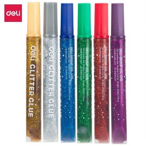 წებო, Glitter Glue, 12 მლ. x 6 Colorful, DELI [A71101]