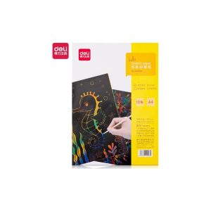 ქაღალდი, Art Scratch Paper, 10 ფურცელი, DELI [83602]