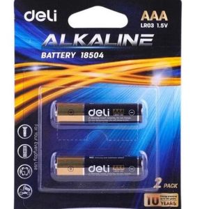 ელემენტი, Alkaline Battery, AAA, LR03, 2 ც., DELI [18504]