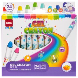 პასტელი, Gel Crayon, 24 ფერი, DELI [C211-24]