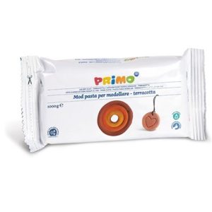 საძერწი თიხა, Terracotta modelling clay, Block of 1 kg., PRIMO [2866MOD1000T]