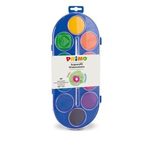 აკვარელი, Watercolour set 10 tablets, 44 მმ., PRIMO [120A10SG]