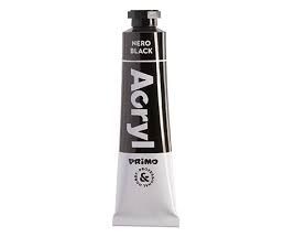 აკრილის საღებავი, Acrylic paint in tube, 18 ml., single colour, Black, PRIMO [405R800]