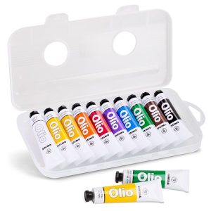 ზეთოვანი საღებავი, 10 tubes of oil paint, 18 მლ., PRIMO [425TO10P]