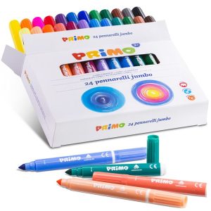 ფლომასტერების ნაკრები, Set with 24 jumbo felt-tip pens, PRIMO [604JUMBO24]