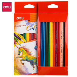 ფერადი ფანქრები, 12 ფერი, DELI [C00300]