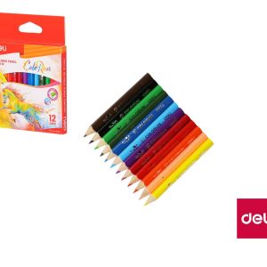ფერადი ფანქრები, მინი, 12 ფერი, DELI [C00400]