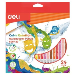 აკვარელის ფერადი ფანქრები, Color Emotion, 24 ფერი, DELI [C00720]