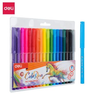 ფლომასტერების ნაკრები, 18 ფერი, DELI [C10013]