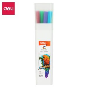 ფლომასტერების ნაკრები, 12 ფერი, DELI [C159-12]