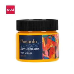 აკრილის საღებავი, 100 მლ., Orange, DELI [C17-OR]