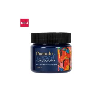 აკრილის საღებავი, 100 მლ., Phthalocyanine blue, DELI [C17-PB]