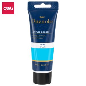 აკრილის საღებავი, ტუბა, 75 მლ., Blue, DELI [C75-BL]