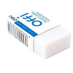 ფანქრის საშლელი, 40x22x12 მმ., თეთრი, DELI [EH03010]