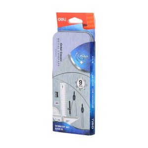 სახაზავების ნაკრები, Metal box, 9 ც., DELI [G30695]