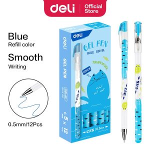 კალამი, მელნიანი, Gel Pen, 0.5 მმ., DELI [G81-BL]