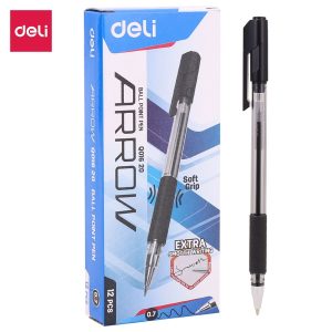 კალამი, ბურთულიანი, Bullet tip, 0.7 მმ., შავი, DELI [Q01620]