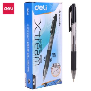 კალამი, ბურთულიანი, Bullet tip, 0.7 მმ., შავი, DELI [Q02320]