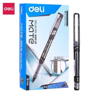 კალამი, მელნიანი, Roller Pen, 0.5 მმ., შავი, DELI [Q20220]