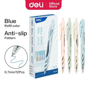 კალამი, ბურთულიანი, Bullet tip, 0.7 მმ., ლურჯი, DELI [Q70-BL]