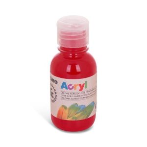 აკრილის საღებავი, Acrylic paint, 125 ml. bottle with flow control cap, Carmin, PRIMO [402TA125310]