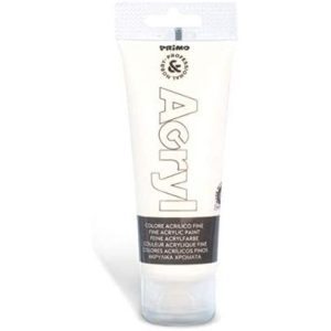 აკრილის საღებავი, Tube 75 ml. of fine acrylic paint, White, PRIMO [420TA75100]