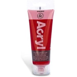 აკრილის საღებავი, Fine acrilic paint in soft plastic tube, 75 ml., Carmine red, PRIMO [420TA75310]