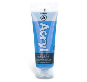 აკრილის საღებავი, Fine acrilic paint, 75 ml., Cyan, PRIMO [420TA75501]