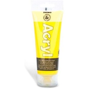 აკრილის საღებავი, Fine acrilic fluo paint in soft plastic tube, 75 ml., Yellow, PRIMO [420TAF75210]