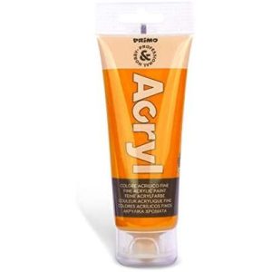 აკრილის საღებავი, Fine acrilic fluo paint in soft plastic tube, 75 ml., Orange, PRIMO [420TAF75250]