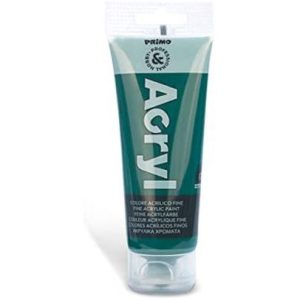 აკრილის საღებავი, Fine acrilic fluo paint in soft plastic tube, 75 ml., Green, PRIMO [420TAF75610]
