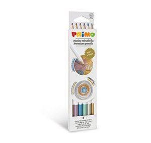 ფერადი ფანქრები, მეტალიკი, Minabella coloured pencils, 6 metallic, PRIMO [5252MINAB6M]