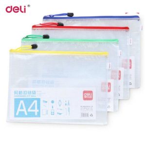 ჩანთა, საკანცელარიო, Zip ჩამკეტით, A4, DELI [5830]