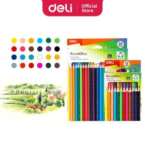 ფერადი ფანქრები, 24 ფერი, DELI [C11324]