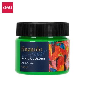 აკრილის საღებავი, 100 მლ., Green, DELI [C17-GN]
