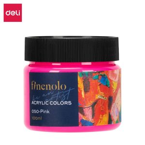 აკრილის საღებავი, 100 მლ., Pink, DELI [C17-PK]