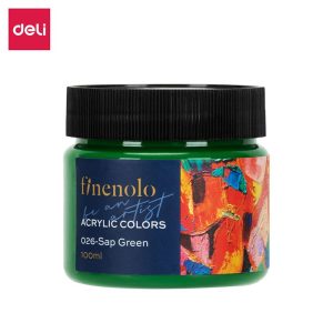 აკრილის საღებავი, 100 მლ., Sap green, DELI [C17-SG]