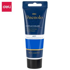 აკრილის საღებავი, ტუბა, 75 მლ., Phthalocyanine blue, DELI [C75-PB]