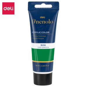 აკრილის საღებავი, ტუბა, 75 მლ., Sap green, DELI [C75-SG]