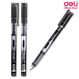 კალამი, მელნიანი, Roller Pen, 0.5 მმ., შავი, DELI [Q300BK]