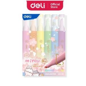 ტექსტ მარკერის ნაკრები, 6 ც., DELI [U126C]