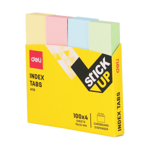 წებოვანი ჩასანიშნი, 76x19 მმ., 4x100 ფურცელი, DELI [A11002]