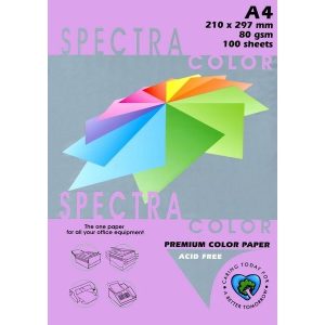 ფერადი ქაღალდი, A4, 80 გრ., 100 ფურცელი, Taro, SPECTRA [100/274]