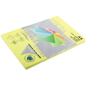 ფერადი ქაღალდი, A4, 75 გრ., 100 ფურცელი, Y, SPECTRA [100/363]