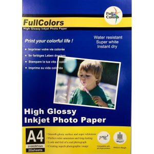 ფოტოქაღალდი, High Glossy, CGP180G, A4, 20 ფურცელი, FullColors [180A4/20]