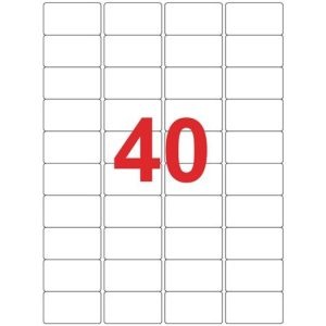 ლეიბლი, A4, 40 ნაჭრიანი, 52.5x29.7 მმ., 100 ფურცელი, TANEX [2040]