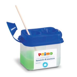 ფუნჯის საწმენდი კონტეინერი, Safety pot with 2 sections, clean(dirty water. If it drops, the water does not spill out, PRIMO [214AR]