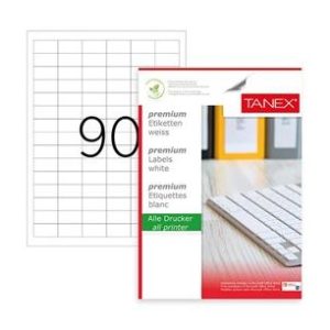 ლეიბლი, A4, 90 ნაჭრიანი, 33x19 მმ., 100 ფურცელი, TANEX [2319]