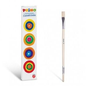 ფუნჯი, Flat-tipped brush in bristle size 12, PRIMO [241PQ12]