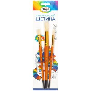 ფუნჯების ნაკრები, Щетина, кр. 7, 12, пл. 12, ГАММА [280618.09.04]
